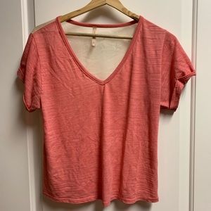 V neck with flower lace back size S